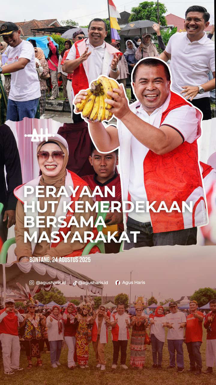 Hari ini saya berkesempatan hadir dalam sejumlah rangkaian perayaan kemerdekaan yang digelar masyarakat. Saya melihat langsung bagaimana semangat solidaritas dan kecintaan rakyat pada negeri ini tetap menyala, meski usia kemerdekaan telah mencapai 80 tahun. Perayaan ini bukan sekadar seremoni, tetapi menjadi bukti nyata bahwa rasa persatuan dan gotong royong masih hidup di tengah masyarakat. Saya menyampaikan apresiasi setinggi-tingginya kepada seluruh panitia, tokoh masyarakat, sponsor, dan semua pihak yang telah terlibat, sehingga peringatan ini berjalan meriah, aman, dan penuh makna -Wakil Walikota Bontang, Agus Haris