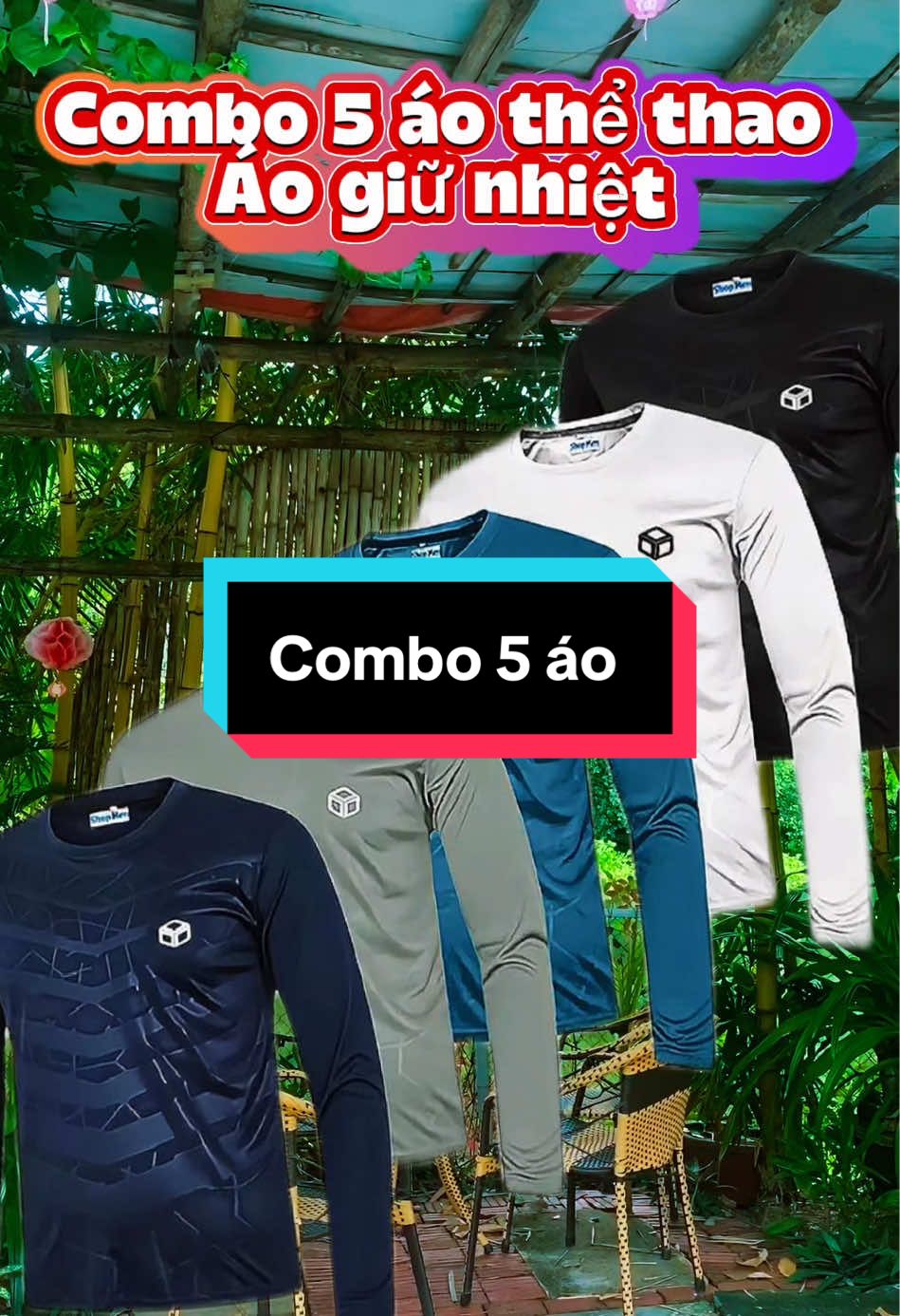 COMBO 5 áo thun nam dài tay áo thể áo nam giữ nhiệt chống nắng #xuhuong #thinhhanh #aothethao #aogiunhiet #aochongnang 