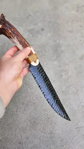 Crafting a razor-sharp obsidian knife from scratch!🔥#csgo #primitive_technology 