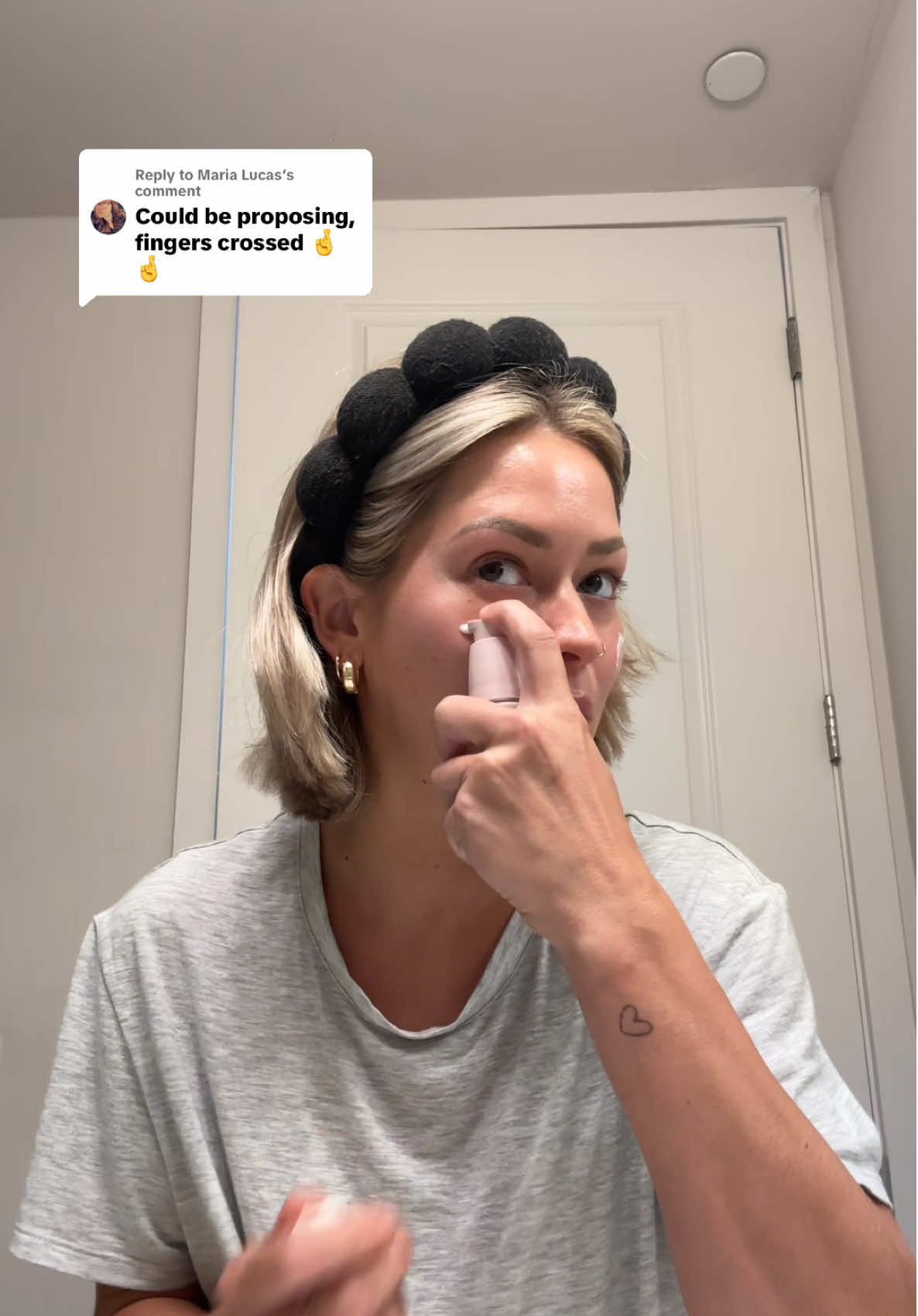 Replying to @Maria Lucas HAHAH, nope not engaged, but we are truly in no rush🫶🏼 he’s a lil shit for doing that though