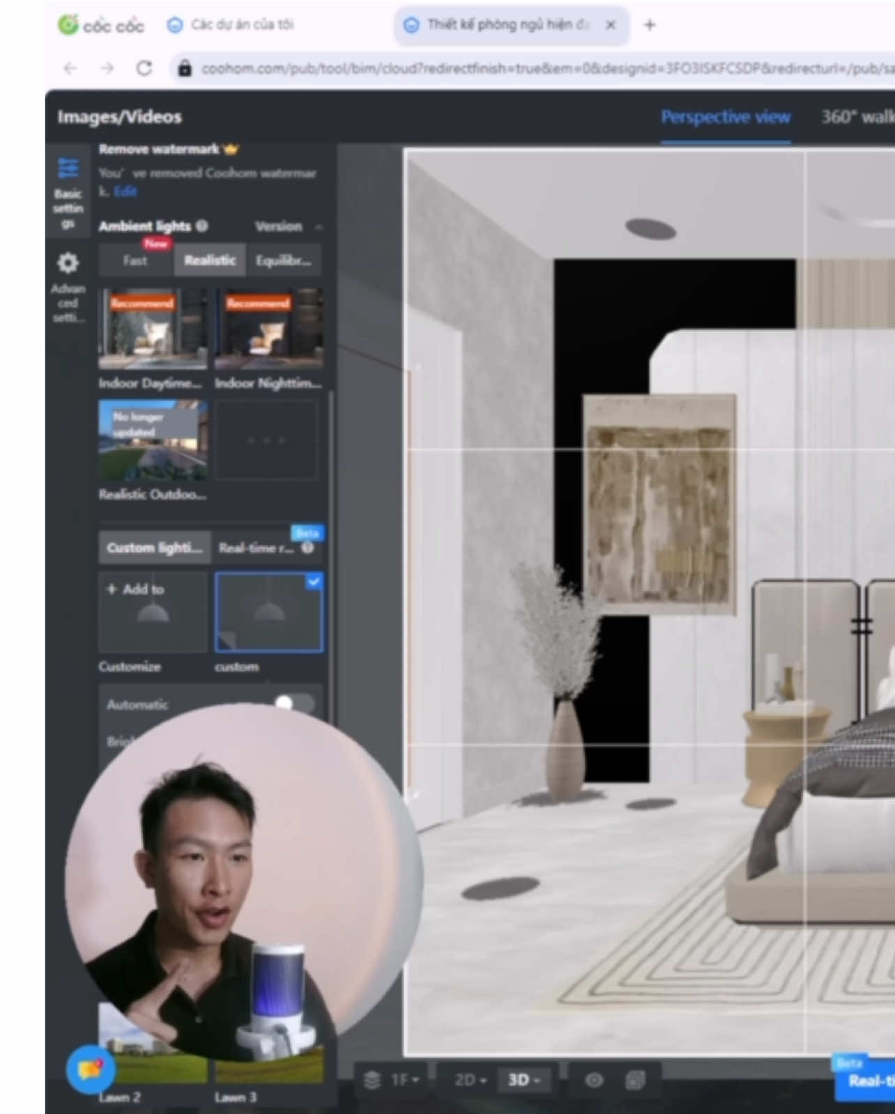 Hướng dẫn setup ánh sáng render đẹp trên coohom. @Coohom Việt Nam #coohom #phanmemthietkenoithat #LearnOnTikTok 