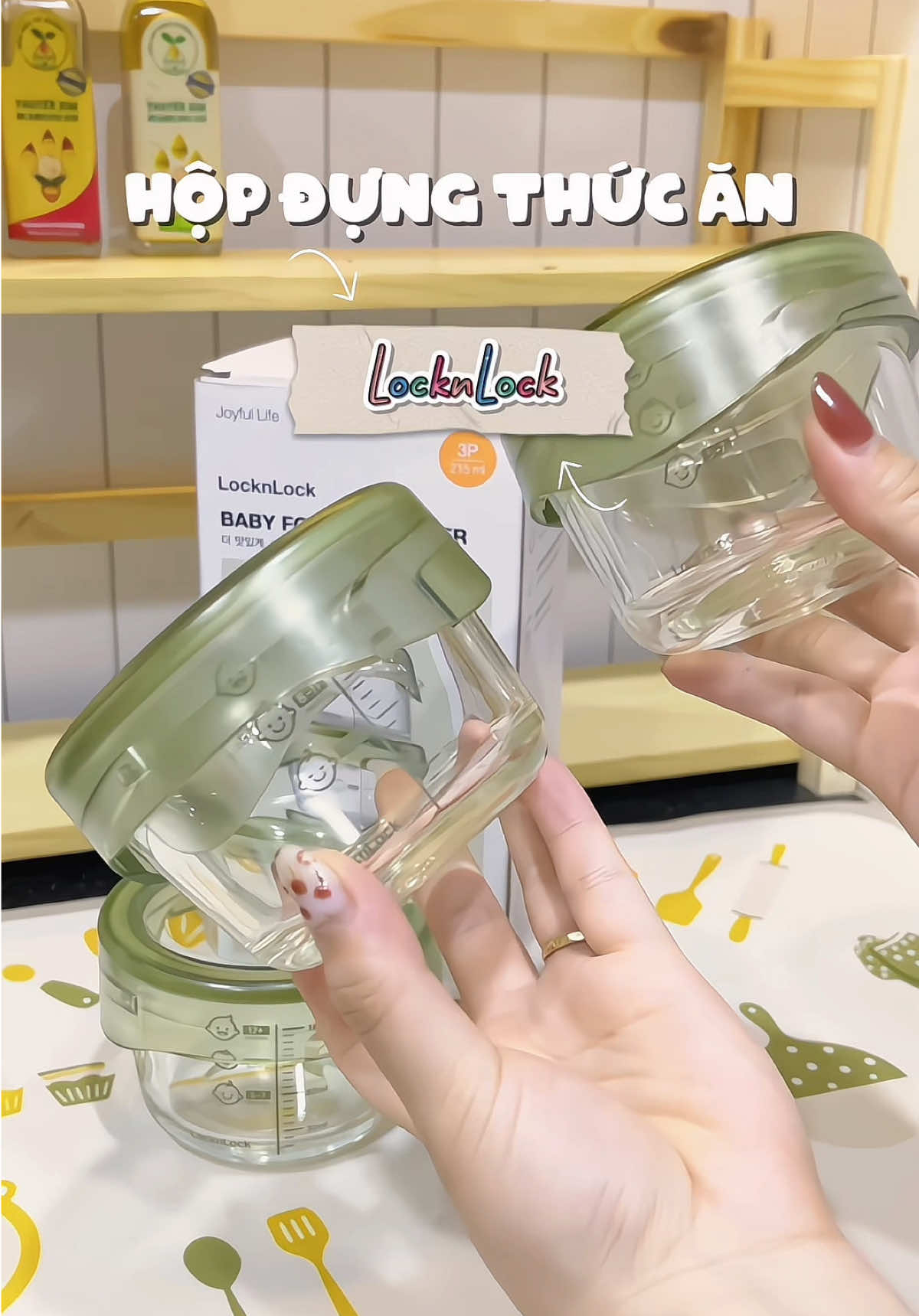 Set 3 hộp đựng thức ăn nhà LocknLock này mình dùng từ ngày mochi mới tập ăn dặm luôn an toàn mà tiện lắm #locknlock #hopthuytinh #locknlockvietnam #batandam #hopdungthucpham 