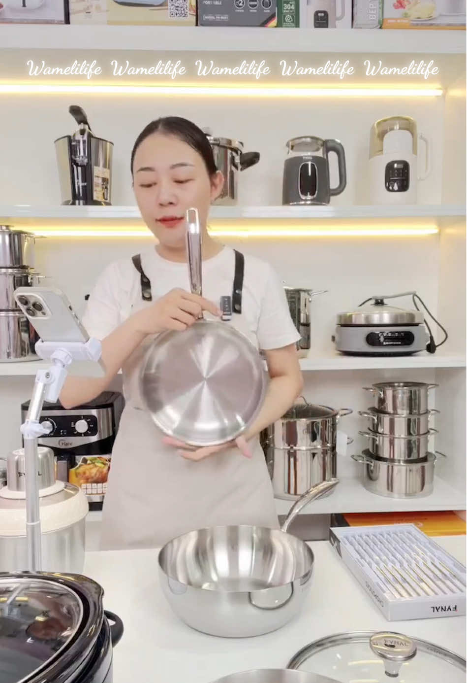 Chảo inox 316 cạn lòng Fynal #chao #chaoinox #chaochongdinh #giadung #nhabep 