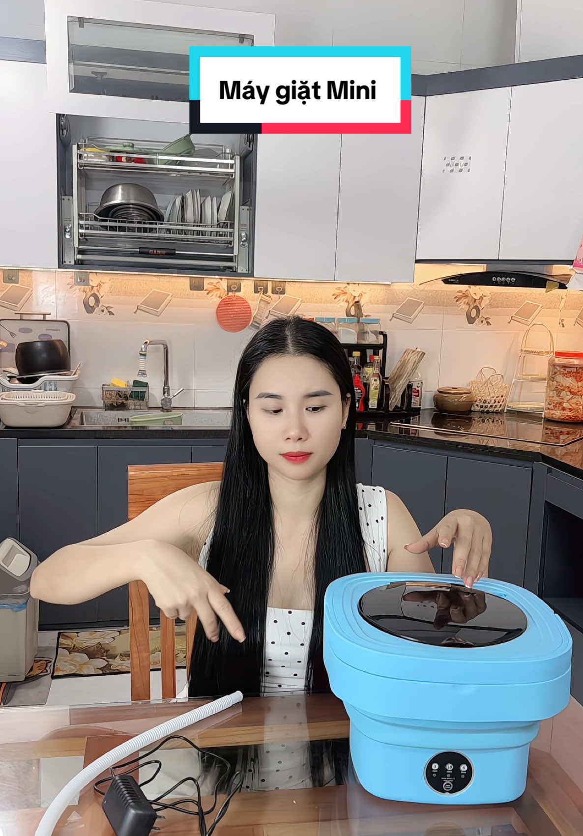 Máy giặt mini giặt đồ lót giặt tất sấy luôn 