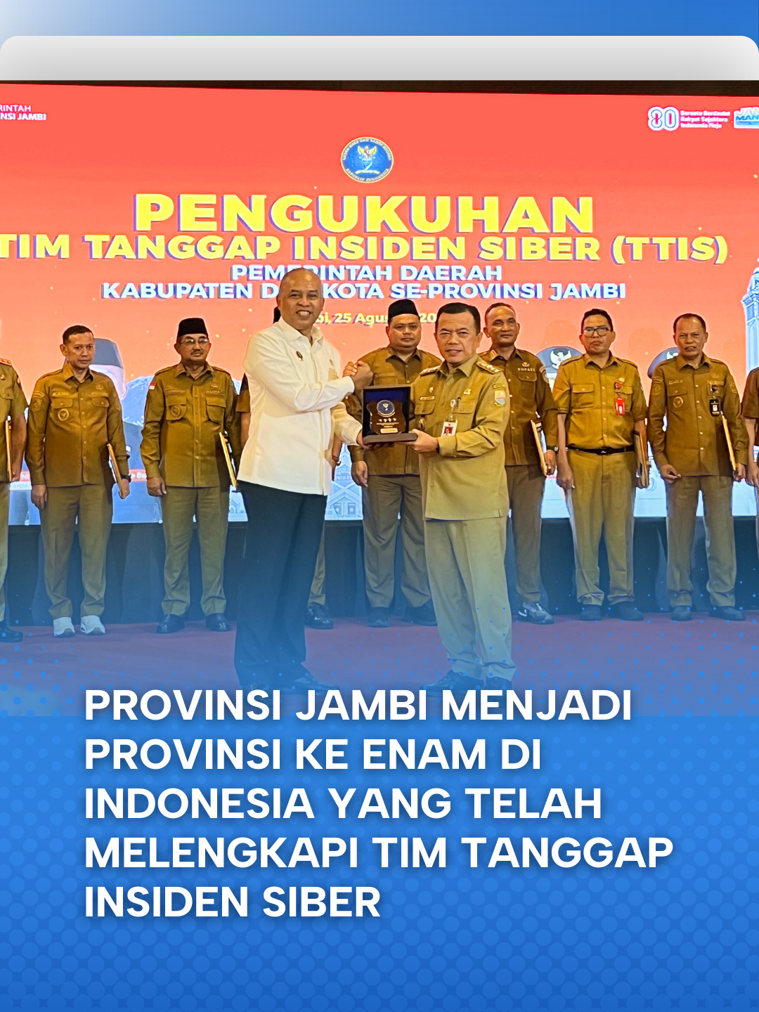 Provinsi Jambi menjadi Provinsi ke enam di Indonesia yang telah melengkapi tim tanggap insiden siber  #RadioRepublikIndonesia #RRIJambi #rripro1jambi #rripro2jambi #rripro4jambi #berita #musik #jambi #jambiviral #daerahjambi #beritajambi #kitaindonesia #kitaindonesiarri