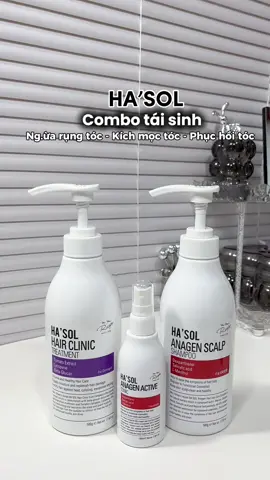 Combo tái sinh : Ngừa rụng tóc - Kích mọc tóc - Phục hồi tóc ✨ #review #combophuchoitoc #hasolvietnam #hasolecomice #viral 