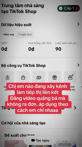 Bước đầu hơi khó khăn. Nên cố gắng nha mí bà #tiepthilienkettikokshop #xuhuongtiktok #affiliatemarketing #vairal #trending 