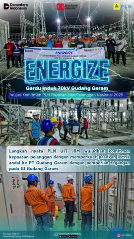 𝐻𝒶𝒾 𝐸𝓁𝑒𝒸𝓉𝓇𝒾𝓏𝑒𝓃 ⚡ PLN UIT JBM terus tegaskan komitmen kepuasan pelanggan dengan memperkuat keandalan suplai listrik ke PT Gudang Garam. Kini, GI Gudang Garam resmi berhasil diberi tegangan! ⚡ #UITJBM #UITJBMWANI #PLN #SwasembadaEnergi #AcceleratingRenewableEnergy 