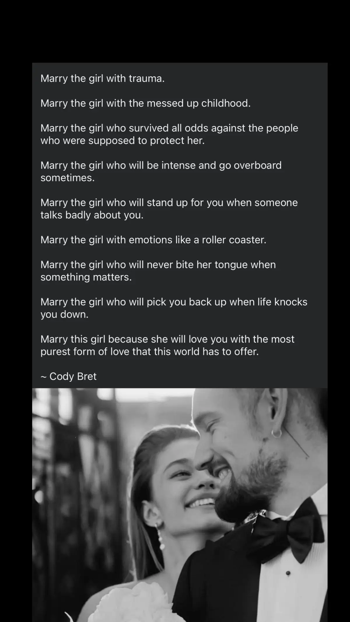 …marry her ✨