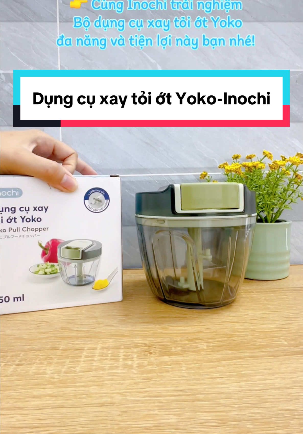 Dụng cụ xay tỏi ớt Yoko #inochi #dungcuxaytoiot #giadungtienich #xaytoiot #giadung 