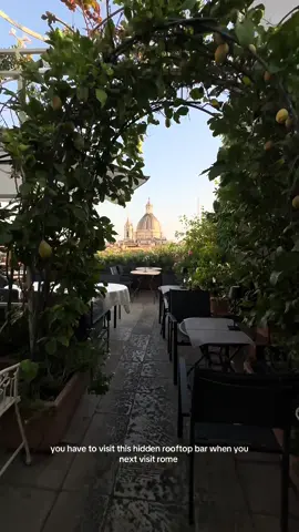 The best rooftop bar in rome🏛️🇮🇹  📍Terrazza delle 5 Lune #rooftopbar #roma #italy #travel #fyp 