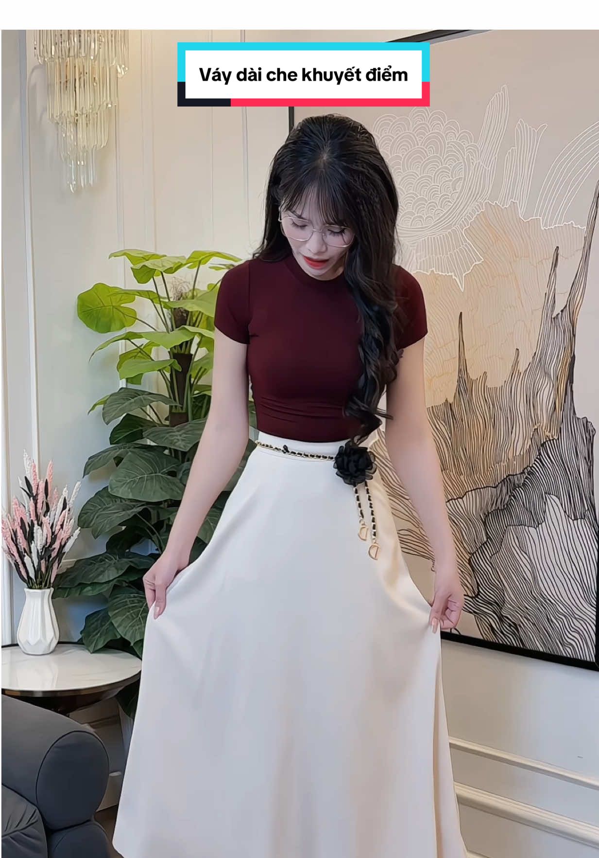 Váy dài che khuyết điểm #chanvay #chanvayxinh #chanvaydai #chanvaycongso #tuoithichmacdep 