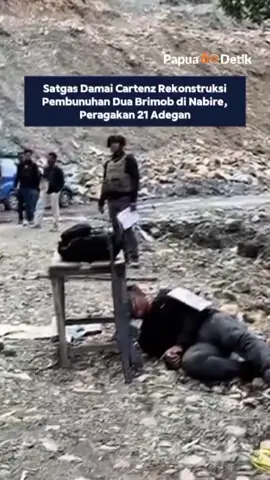 Papua60detik — Satgas Operasi Damai Cartenz bersama Polres Nabire melaksanakan rekonstruksi kasus pembunuhan terhadap dua personel Brimob Yon C Nabire, yaitu Brigpol M Arif Maulana dan Briptu Nelson C Runaki.  Rekonstruksi berlangsung pada Selasa (26/8/2025) di lokasi kejadian, Jalan Trans Nabire–Enarotali, Distrik Siriwo, Kabupaten Nabire, Papua Tengah. Sebanyak 21 adegan diperagakan untuk menggambarkan peristiwa yang menewaskan dua anggota Brimob tersebut. Salah satu pelaku yang telah menjadi tersangka, Suplianus Bagau alias Siprianus Weya alias Supli, dihadirkan langsung untuk memeragakan perannya bersama sejumlah saksi Baca selengkapnya di www.papua60detik.id #damaicartenz #papuatengah #polresnabire #brimobgugur 