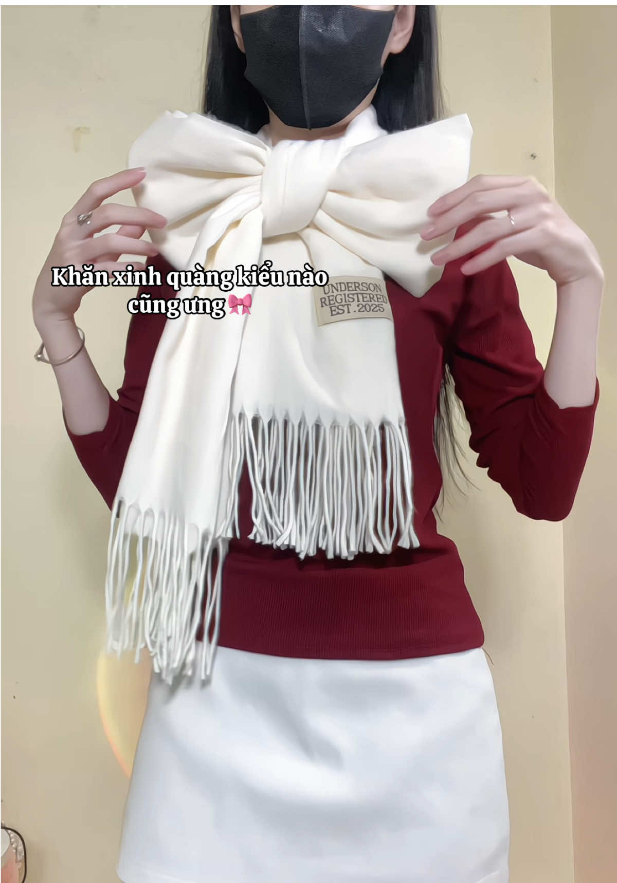 3 kiểu quàng khăn xinhh #xhtiktok #xuhuongtiktok #khanlen #outfitideas 