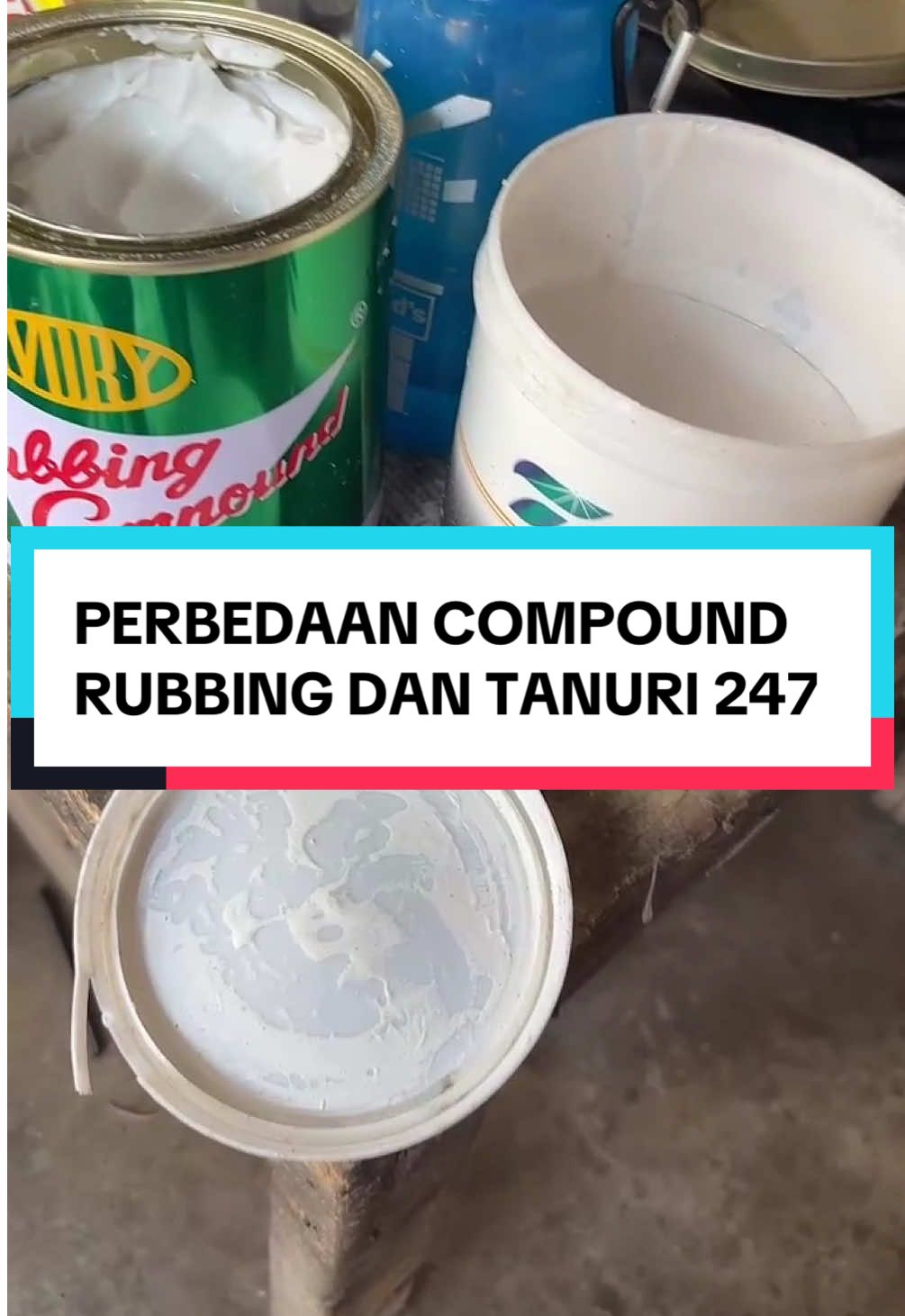 perbedaan obat poles compound rubbing dan tanuri 247 water base #compound #tanuri #rubbing #poles 