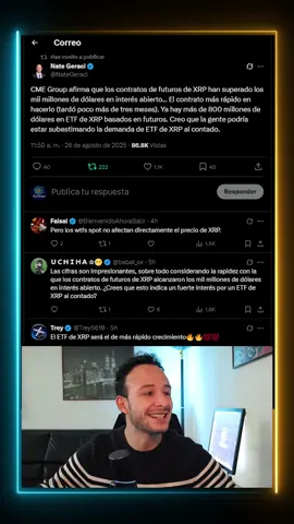 26/08/2025: #CMEGroup: #futuros de #XRP superan $1 billón en #interés abierto. #blackrock #cme #xrp #ripple #etf #spot #bitcoin #btc #etf #cripto #ath #bullrun #2025 #xrp #ethereum #solana #defi #ripple #purocripto #noticiascripto #stablecoins #memecoin