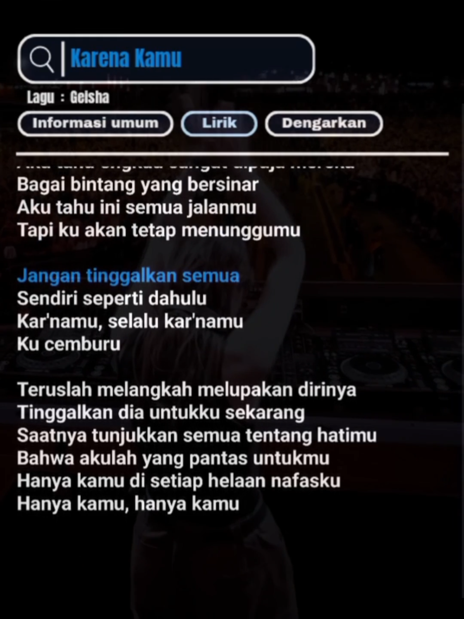 KARENA KAMU #liriklaguviral🎵 #lirik #liriklagu #lirikgoogle #lirikvideo #lirikestetik #lirikestetik😍 #karaoke #karaoketiktok #karaokechallenge