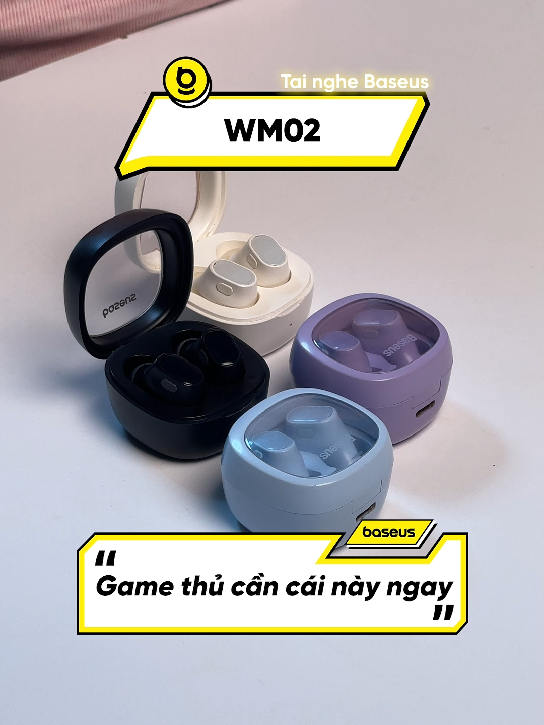 Tai nghe quốc dân nhà #Baseus Chơi game ko sợ delay chốt ngayyy !! #baseusofficial #xuhuongtiktok #choigame #tainghe #wm02