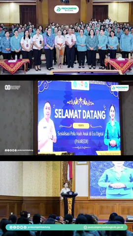 Perdalam Pemahaman Pola Asuh Adaptif Rasniathi Adi Arnawa Buka Sosialisasi PAAREDI Ketua Tim Penggerak Pemberdayaan dan Kesejahteraan Keluarga (TP. PKK) Kabupaten Badung Nyonya Rasniathi Adi Arnawa membuka secara resmi Sosialisasi PAAREDI (Pola Asuh Anak di Era Digital), bertempat di Ruang Kertha Gosana, Puspem Badung, Rabu (27/08/2025). Turut hadir Sekretaris Dinas Pemberdayaan Masyarakat Desa, Pengurus TP. PKK Kabupaten, Kecamatan dan Desa/Kelurahan se-Badung serta narasumber. Nyonya Rasniathi menyampaikan perkembangan teknologi digital dewasa ini telah membawa perubahan besar dalam kehidupan keluarga khususnya dalam tumbuh kembang anak. Jika hal ini tidak mendapat perhatian dan pendampingan yang tepat, tentu dapat berpengaruh terhadap perkembangan anak, baik dari aspek akademis, emosional maupun sosial. Disinilah peran keluarga khususnya Ibu sebagai pendidik pertama bagi anak menjadi sangat penting. Melalui kegiatan ini pihaknya berharap semua dapat memperdalam pemahaman mengenai pola asuh adaptif yang sesuai dengan tantangan zaman. @I Wayan Adi Arnawa  @Bagus Alit Sucipta  @Badung Soul of Bali  @puturasniathi  #adiarnawa #bagusalitsucipta #paaredi #anak 