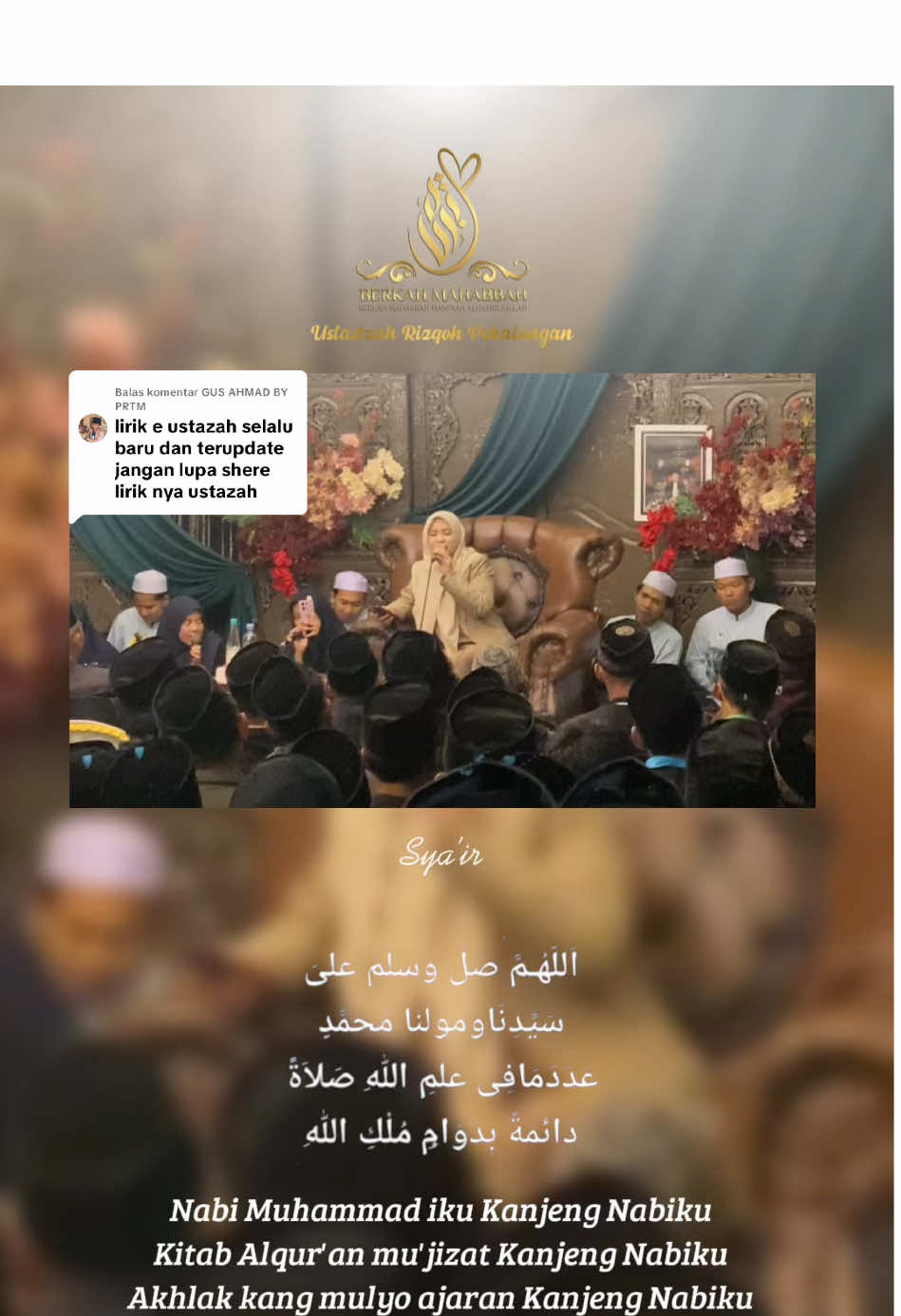 Membalas @GUS AHMAD BY PRTM Monggo ingkang kerso 😇🙏🏻 Sholawat terbaru dari Ustadzah Rizqoh spesial bulan Maulud ✨ Bulannya Nabi Muhammad, mari perbanyak sholawat 🥰 #ofcustadzahrisqoh #ustadzahrisqohpekalongan #berkahmahabbahmanfaah #masyaallah #maulidnabi1446h 