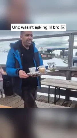 Lil bro tried stealin the moment 😭 #fall #winter #tea #cold #snow 