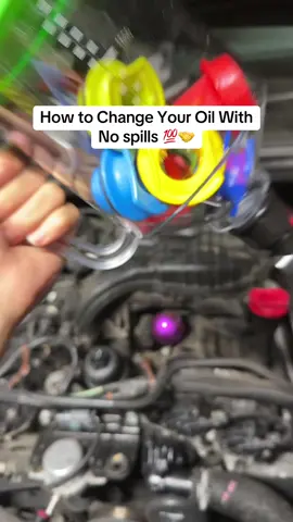 It only takes one time of spilling motor oil all over the place to make you appreciate this tool ! #mechanic #oilchange #carrepair 