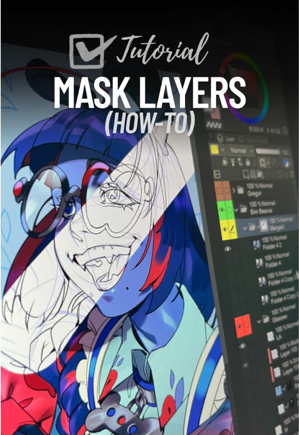 Replying to @Kaysony🐇 hopefully this one’s more helpful! 🖤 #tutorial #art #clipstudiopaint 