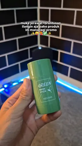 nih solusi muka jerawat+bruntusan, cowok cewek bisa pke lgi promo cuma 10ribuan😱🤩#greenteamask #greenmaskstick #maskerwajah 