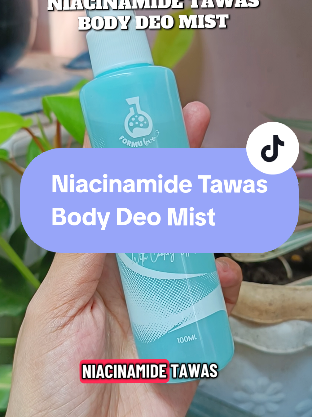NIACINAMIDE TAWAS BODY DEO MIST💙#niacinamidetawas #deospray #niacinamidetawasdeomist #deomist #creatorsearchinsights 