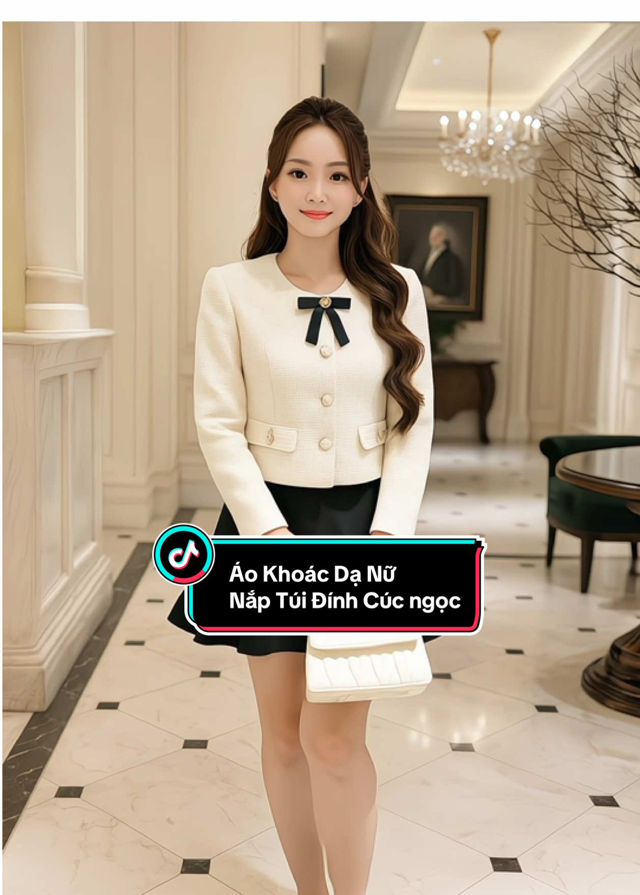 Áo Khoác Dạ Nữ Nắp Túi Đính Cúc Ngọc#aokhoacnu #thoitrangnu #aokhoacda #aoxinh 