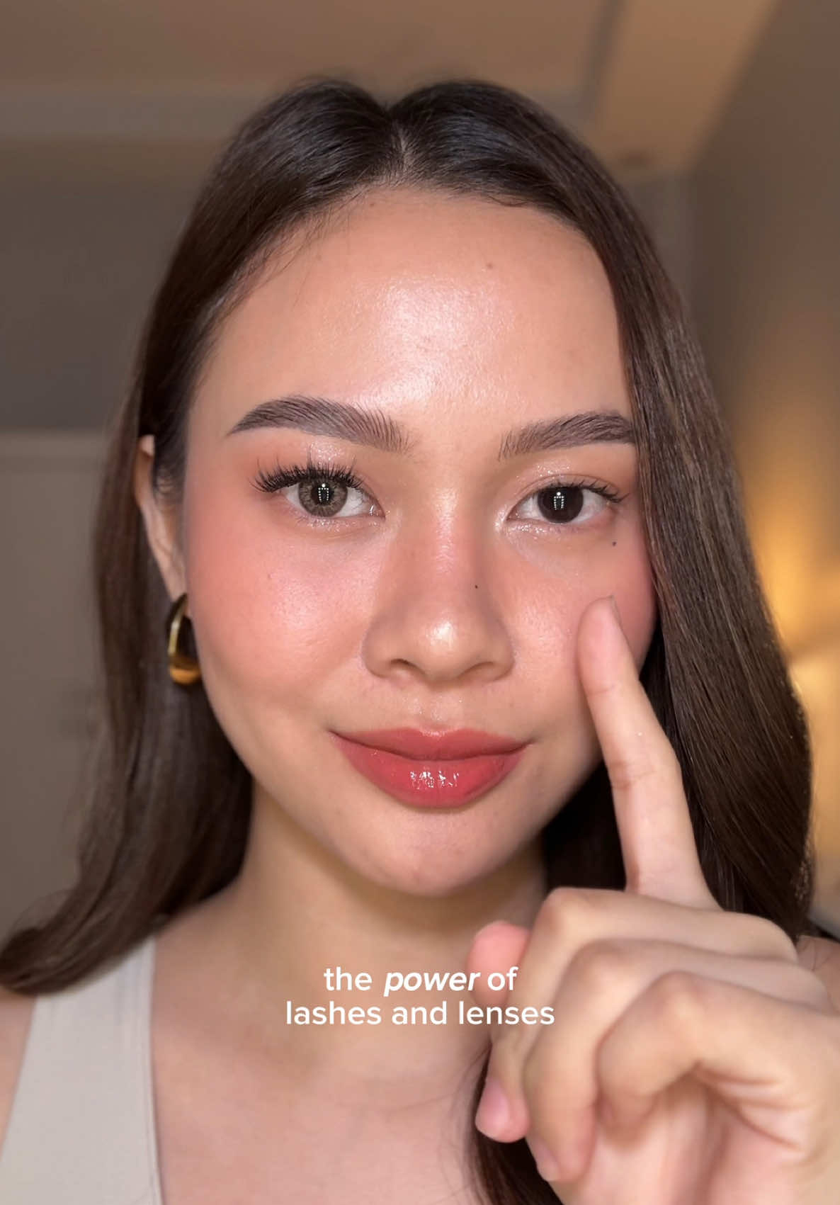 I’m wearing JULIET BROWN, so inlove with the color! 🥹🤎 #contactlens #contactlenses #midroocontactlens 