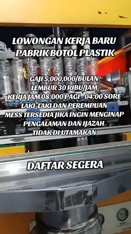 daftar sekarang juga!!! #masukberanda  #botolplastik #lokerindonesia #lokerterbaru #fyp #4u  #foryoupage