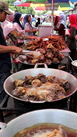 GORENGAN KEPALA MONYET KRIUK#trending #viral #food #asmr 