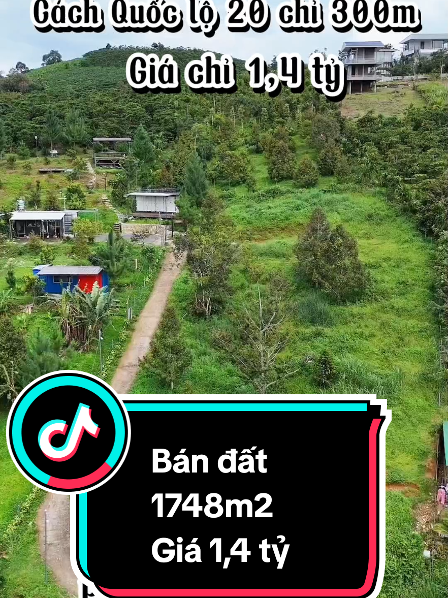 Bán đất vườn ngay khu dân cư hiện hữu, view tuyệt đẹp Thích hợp nghĩ dưỡng, đầu tư * Thông tin đất. - Diện tích: Tổng diện tích 1748m2 ( 20x80 ). Sổ vuông vức thế đất triền nhẹ rất đẹp. - Góc 2 mặt tiền đường bê tông 4m , xe hơi đi thoải mái. Ngay khu dân cư hiện hữu  - Trên đất có sẵn cây ăn trái đa. cho thu hoạch  - Cách mặt tiền đường Quốc lộ 20, UBND xã Đại Lào chỉ 350m. Cách Vincom Bảo Lộc tầm 8km. - Weiv cực kì đẹp. Thích hợp làm nhà vườn, nghĩ dưỡng... - Pháp lý: Sổ đỏ chính chủ mua bán sang tên ngay. - Giá bán nhanh chỉ 1,4 tỷ * Vị trí: Đại Lào, TP. Bảo Lộc, Lâm Đồng nay là Phường 3 Bảo Lộc  Liên hệ xem đất #datvuonbaoloc #vuonbaoloc #datviewdep  #nhavuonbaoloc  #bandat 