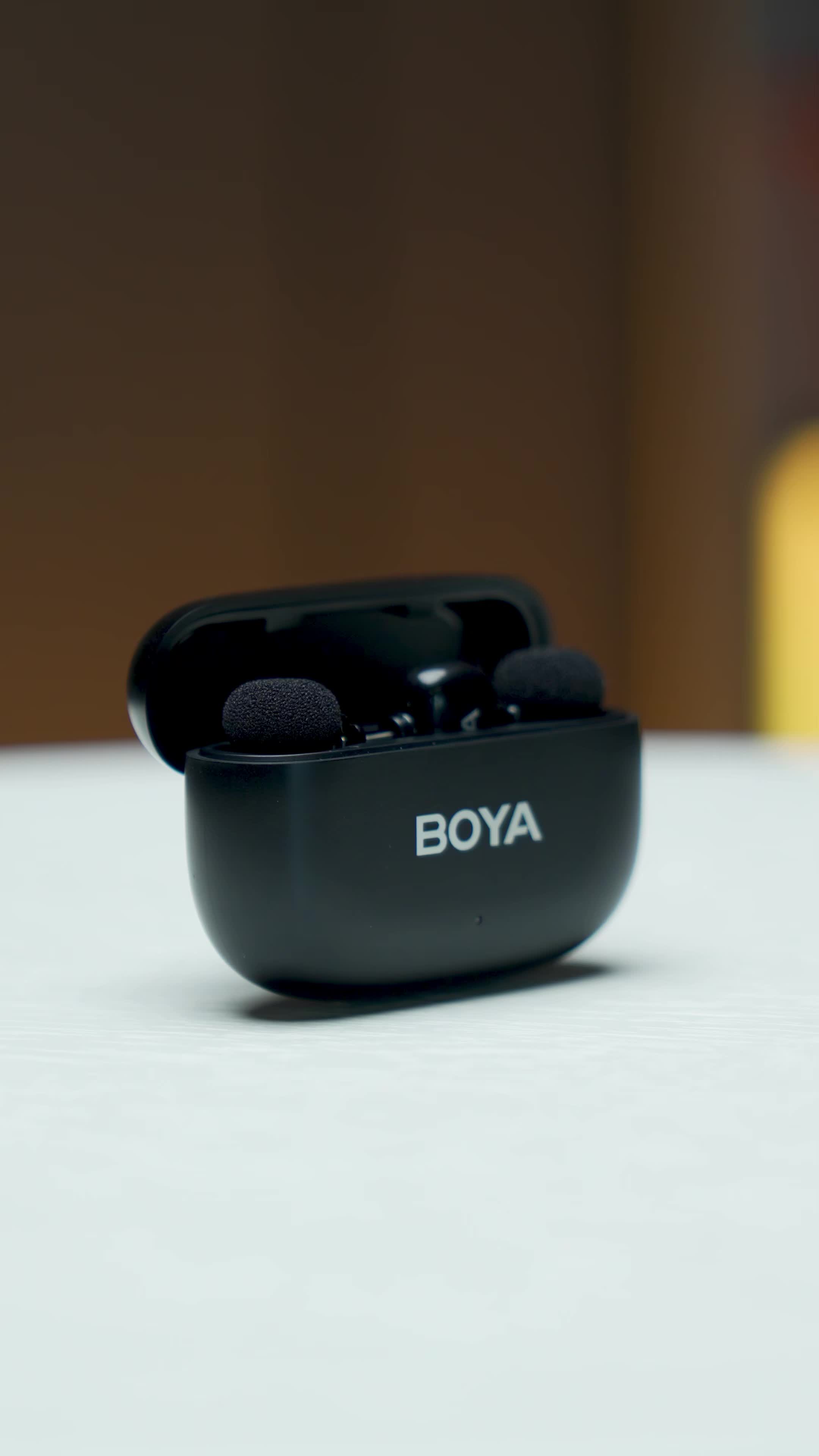 BOYA mini Lapel Microphone Wireless Thumb-Sized Noise Cancelling Mic for Vlogging Phone Original #boyamini #boyamicrophone #wirelessmicrophone #usefull #tiktokshop 