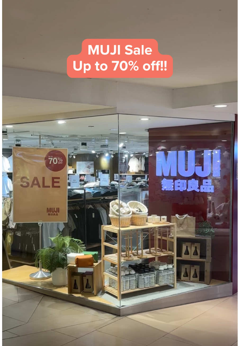 MUJI Markdown Sale up to 70% off!! 😱 ✨ Enjoy big savings on your favourite MUJI snacks, everyday wear, home essentials & more  ✨ While stocks last  📅 Now till 31 Aug 📍 All outlets #muji #sale #sgdeals #tiktoksg #sgteledeals 
