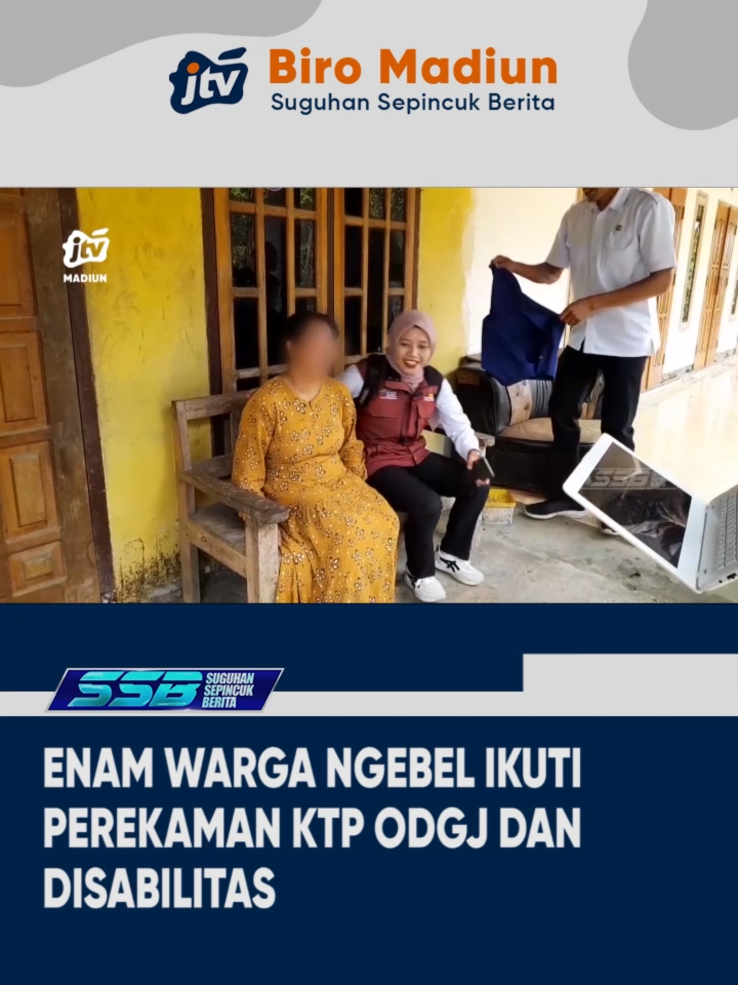 PONOROGO - Enam warga Kecamatan Ngebel, Ponorogo yang terdiri dari lima ODGJ dan satu penyandang disabilitas mengikuti perekaman KTP jemput bola oleh Dispendukcapil. Program ini penting untuk memastikan data kependudukan akurat sekaligus membuka akses bantuan pemerintah bagi mereka yang membutuhkan.#Ponorogo #ODGJ #BeritaJTV