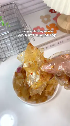 Combo bánh tráng rìa ủ bơ ngon nhứt léch  🤤🤤 #banhtrang #banhtrangtron #banhtrangmuoisac #anvatcungmuop #xuhuong 