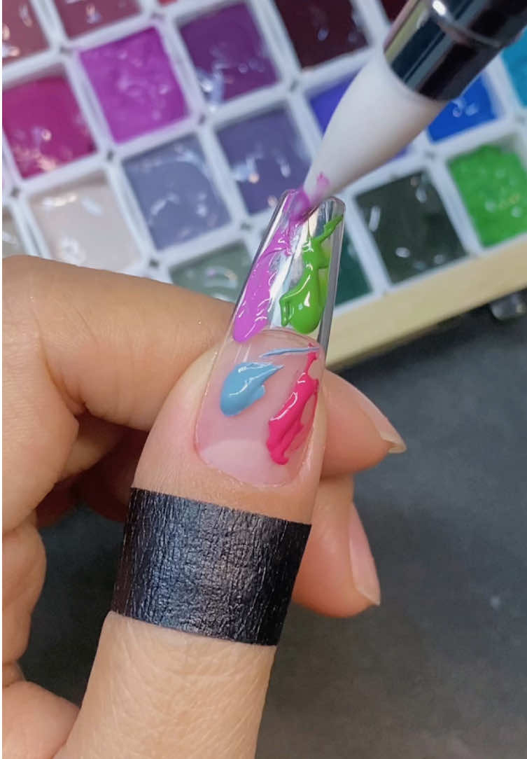 Pat pat gel 💅🥹nailtech ❤️❤️#nailproducts #nailgel #naildesigns #CatEyeNails #nails 