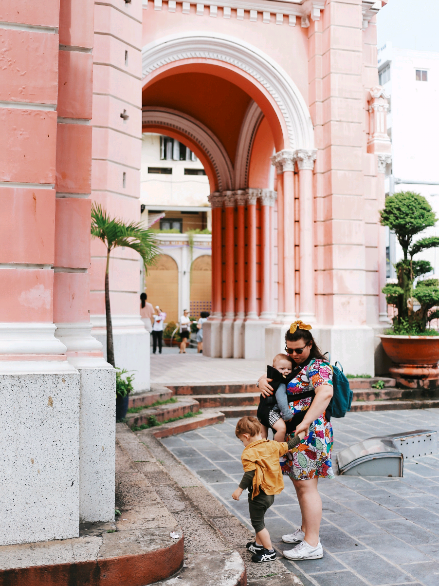 Ho Chi Minh City (Saigon) was one of the biggest surprises for us in Southeast Asia with little kids! We expected chaos… but found colour, culture, and family-friendly gems everywhere. ✨ My top tips for families in Ho Chi Minh City: 1. Indoor play cafés – lifesavers in the heat and humidity. 2.Food for kids – pho, banh mi & fresh juices were all hits. 3.Crossing the street – hold hands, walk steadily, and scooters will weave around you. 4.Grab app – safest, easiest way to get around with kids. 5. Coconut juice stops – daily ritual that kept everyone refreshed. 6. Balance – mix in rooftop chill time or quieter parks after the busy markets.  Ho Chi Minh isn’t the obvious family pick in Asia – but it surprised us in the best way! 💛🌏 #hochiminhcity #southeastasia #travelwithkids #toddlertravel #familytravel 