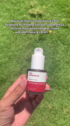 The Originote B5 Peeling Solution 🖤 ✨ Serum eksfoliasi untuk angkat sel kulit mati ✨ Bikin wajah lebih halus, cerah, glowing ✨ Membantu skincare lain lebih cepat menyerap 📌 Lagi promo, wajib banget cobain sekarang! #theoriginote #promoguncang99 #gajiansale 