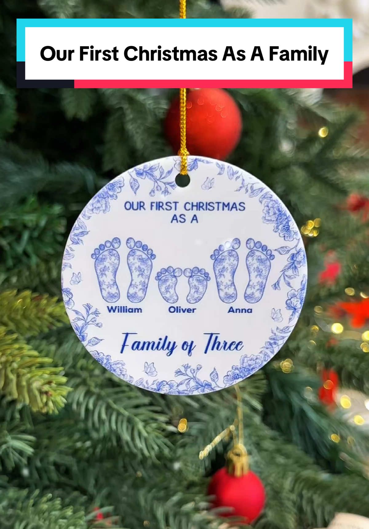 Welcome your newborn and celebrate your growing family's first Christmas 🎄🎁 #macorner #ornament #firstchristmas #newborn #familylove