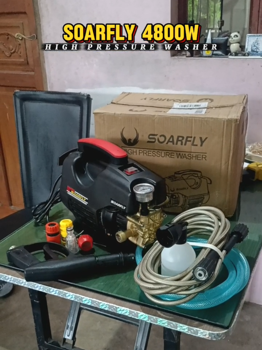 SOARFLY 4800W Heavy Duty High Pressure Washer🔥 Perfect For Outdoor Cleaning, Carwashing, Motorwashing, Airconcleaning, Detailing etc. #soarfly #pressurewashing #pressurewasher #pressure #foryou 
