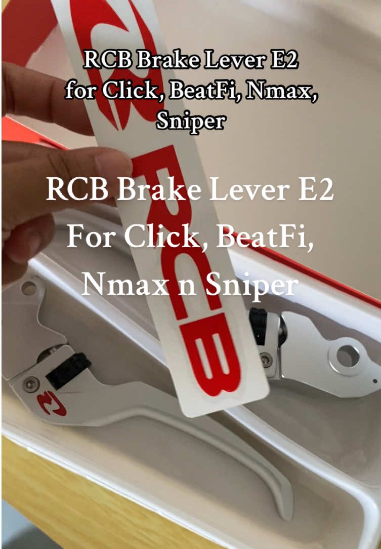 RCB Brake Lever E2 Suitable for Click, Nmax, BeatFi and Sniper. Fully alloy hndi nangangalawang! Plug and play boss! Get yours now! #RCB #Brakelever #brake #alloy #msmarimelf 