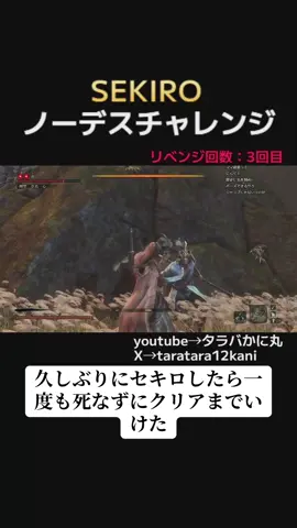いつか回生もなしでちゃんとやろか #死んだらデータ削除 #SEKIRO#フロムソフトウェアさん大好きです#切り抜き