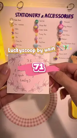 STT 71 Mình trả video bạn iu nha 🫶🏻🫶🏻🫶🏻Hy vọng bạn sẽ thích ọ 🥄🧚🏽 #xuhuong #uninbybi #luckyscoop #quatang #stationery 