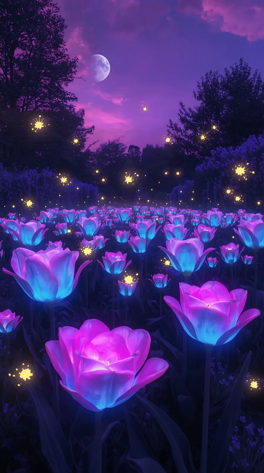 #flowers #night #sky #wallpaper #serenebackdrops 