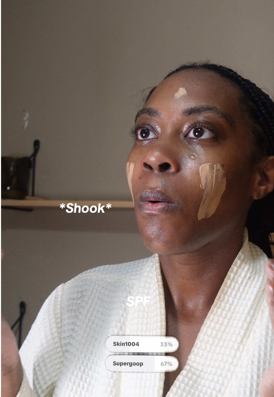 Yeaaa so i forgot my moisturizer 🤦🏽‍♀️ (Rhode Barrier Butter won)  I had fun doing this should I do this more?!  @SKIN1004 US  @rhode skin  @Naturium  @Supergoop  #morningskincareroutine #amskincareroutine #amskincare #grwm #skincarecreator 