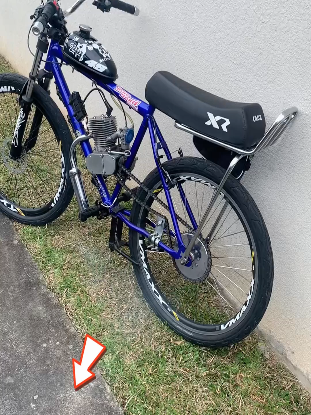 Bicicleta Motorizada 80cc Disco suspensão Banco Xr Rocket MONTADA#fyp #tiktokshop #tiktok