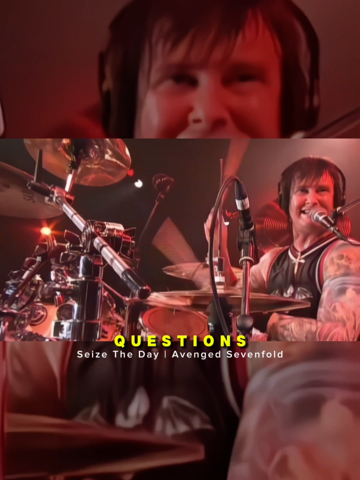 Seize The Day 🎵 #avengedsevenfold #seizetheday #a7x #synystergates #mattshadows #johnnychrist #zackyvengeance #therev #lyrics #lyricsvideo #lyrics_songs #khygates #fyp